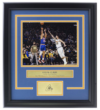 Steph Curry Encadré 8x10 Golden State Warriors Photo Avec / Laser Gravé - £76.86 GBP