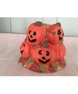 Vintage 199 Holland Floral Halloween Pumpkin 8 Jack O&#39; Lantern Planter A... - €34,84 EUR