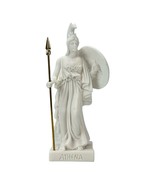 Small Athena Minerva Greek Roman Goddess Cast Alabaster Statue White 15 cm - £25.22 GBP