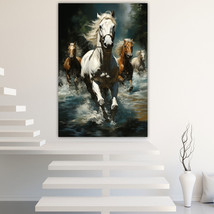 Horses running Canvas Painting Wall Art Posters Landscape Canvas Print Picture - £11.00 GBP+