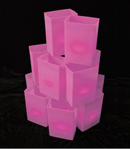 PINK Luminary Light Set  - Candles walkway lights - hard shell Plastic box - £117.27 GBP