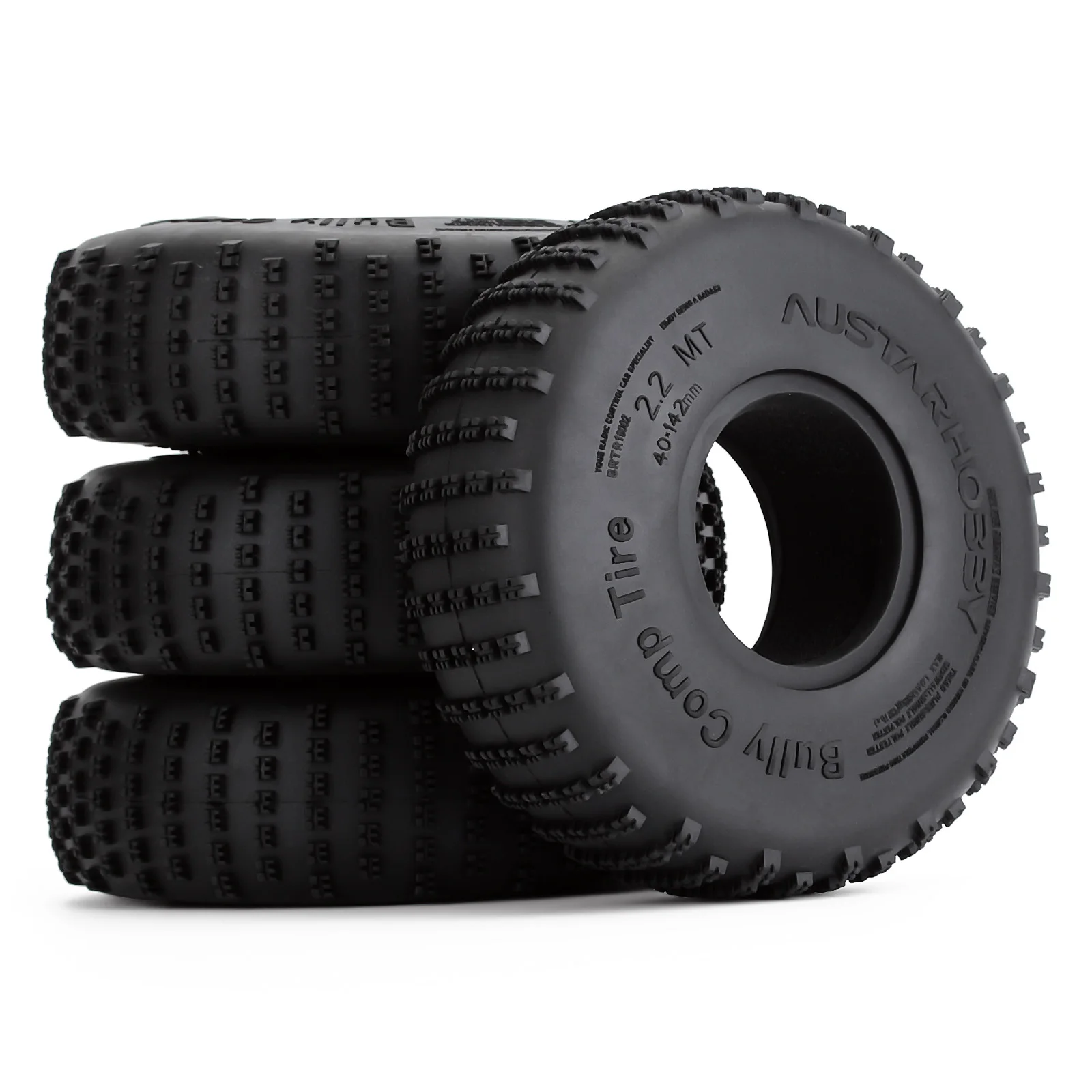 4PCS Soft Rubber 2.2 Inch Bully Wheel Tires 4PCS Set for 1/10 RC Crawler Car Axi - £37.63 GBP