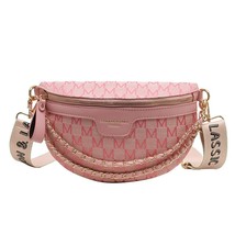  small ladies waist bag canvas letter fanny packs fashion chain female waist pack chest thumb200