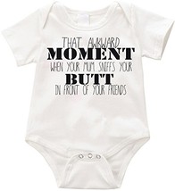 VRW That awkward moment unisex baby Onesie Romper Bodysuit funny (6 months, Whit - $14.84