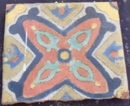 Antique Hand Painted Davies &amp; McDonald Tile Company 5&quot; Tile - GDC - Tunisian - £37.19 GBP