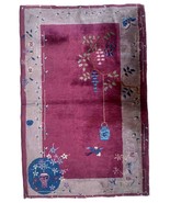 Handmade antique Art Deco Chinese rug 3.1&#39; x 4.11&#39; (94cm x 153cm) 1920s ... - $3,364.19 CAD