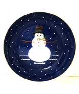 The Golden Rabbit II  Snowman Enamelware Bowl by Denise S Harvey 10.5&quot;W ... - £14.93 GBP