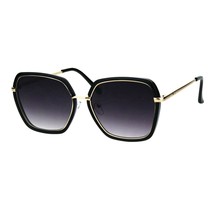 Doppel Rahmen Quadratische Sonnenbrille Damen Designer Chic Sonnenbrille UV 400 - £8.52 GBP