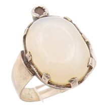 925 Sterling Silver Vintage Ring Oval Cabochon Moonstone Band  Sz 11  RG... - $66.13