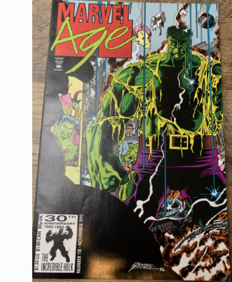 Marvel Comics Marvel Age #118 November 1992 30th Anniversary Hulk comic ... - $4.99