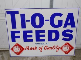 Tioga Feeds Waverly, NY Metal Sign - $9,226.78 MXN