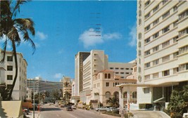 Miami Spiaggia Florida Ricerchi North On Collins Avenue Cartolina 1957 - £8.19 GBP