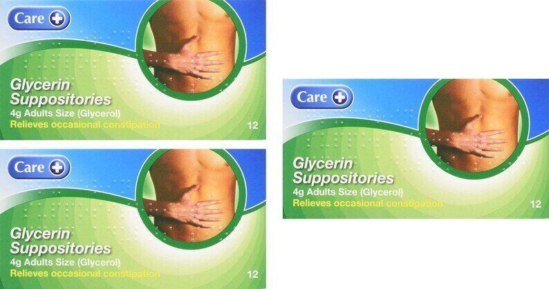 Care Glycerin Suppositories Adult 4g x 12 x 3 Packs - $17.56