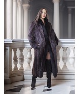 “The Duchess Nocturne”– Long Haired Beaver Fur Coat with Luxe Fox Trim F... - €552,38 EUR