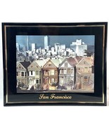 San Francisco Alamo Square Victorian Row Houses Framed Shiny Foil Art 8x10” - $18.43 CAD