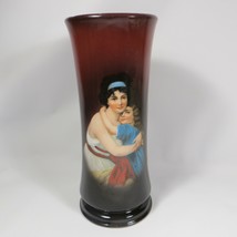 Vintage Portrait Pottery Vase Germany Madame Vigee Lebrun and Daughter 9.25&quot; - £54.91 GBP