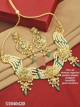 Latest Kundan Necklace Earrings Jewelry Set Latest Jadau Bridal Beautiful 06 - £12.69 GBP