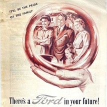 1945 Vintage Old FORD Pride of the Family Magazine Print Ad Popular Mech... - $12.95