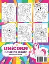100 Page Kids Unicorn Colouring book, Large Size Gloss Unicorn Coloring ... - $7.65