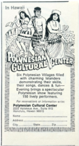 1974 Polynesian Cultural Center Advertisement Resort Hawaii Vintage DWX10A - $27.87 CAD
