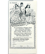 1974 Polynesian Cultural Center Advertisement Resort Hawaii Vintage DWX10A - €17,15 EUR
