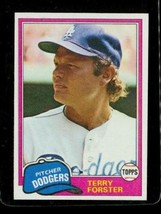 Vintage 1981 Baseball Trading Card Topps #104 Terry Forster Dodgers Pitcher - £6.14 GBP