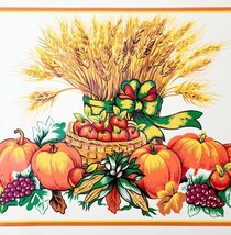 Ames 1980s Pumpkin Fall Autumn Placemat Vintage LN 17 x 11&quot; Tableware DWHH16 - $29.99