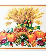 Ames 1980s Pumpkin Fall Autumn Placemat Vintage LN 17 x 11&quot; Tableware DW... - $29.99