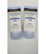 (2) Neutrogena Ultra Sheer Dry-Touch Sunscreen Lotion  45 SPF  3oz Each - £10.11 GBP