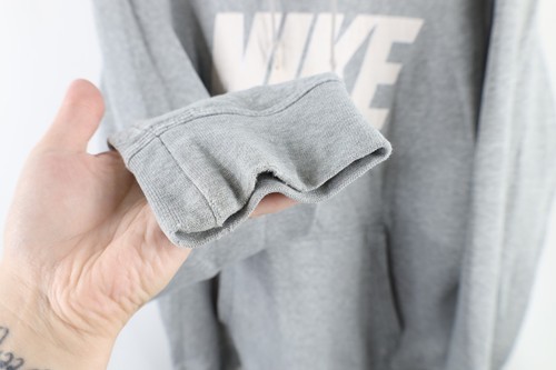Vintage Nike Mens XL Distressed Spell Out Block Letter Hoodie Sweatshirt Gray Item image 7