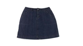 Eddie Bauer Womens Blue Denim Comfy Jean  Skirt Size 8P 8 P Petite - £13.60 GBP