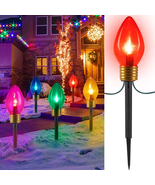 Jumbo C9 Christmas Lights Outdoor Decorations Lawn with Pathway Marker S... - €36,78 EUR