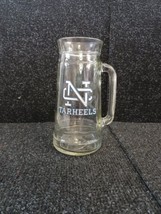 University of North Carolina Tarheels Tall Glass Beer Stein Mug UNC Vintage Logo - £7.55 GBP