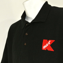 K MART Department Store Employee Uniform Vintage Black Polo Shirt Size L Large - £20.37 GBP