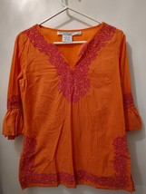 Gretchen Scott Embroidered Sheer Women&#39;s Tunic Size: Small - £18.54 GBP