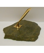 PYRITE Natural Stone PEN HOLDER Fools&#39; Gold Unique Office Desk Top Acces... - £54.63 GBP