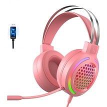 BENTOBEN EarphoneGaming Headset With Microphone Pink - £19.67 GBP
