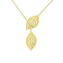 Silver Leaf, Gold Leaf, Leaves, Filagree, Leaf Lariat, Leaf Necklace, Br... - £18.80 GBP