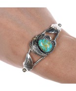 6 3/8&quot; Vintage Navajo silver and turquoise cuff bracelet - $108.90