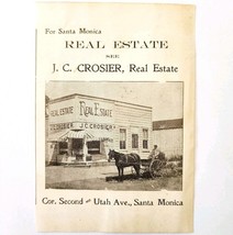 1910 J.C. Crosier Advertisement Horde Carriage California Real Estate E88E - $367.32 MXN