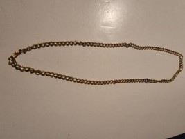 Vintage Gold Tone Double Link Chain Necklace Jewelry  - £12.42 GBP