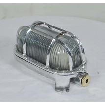 Vintage Marine Oval Aluminum Nautical Ships Bulkhead Wall Light - $66.88
