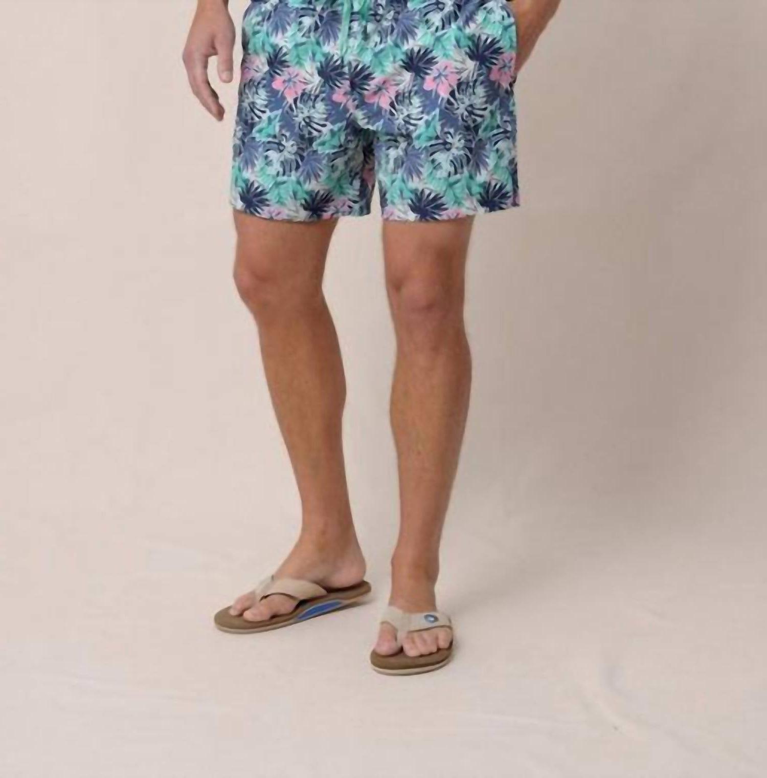 Southern Tide Grand Palms Swim Trunks Simply Green - $52.00