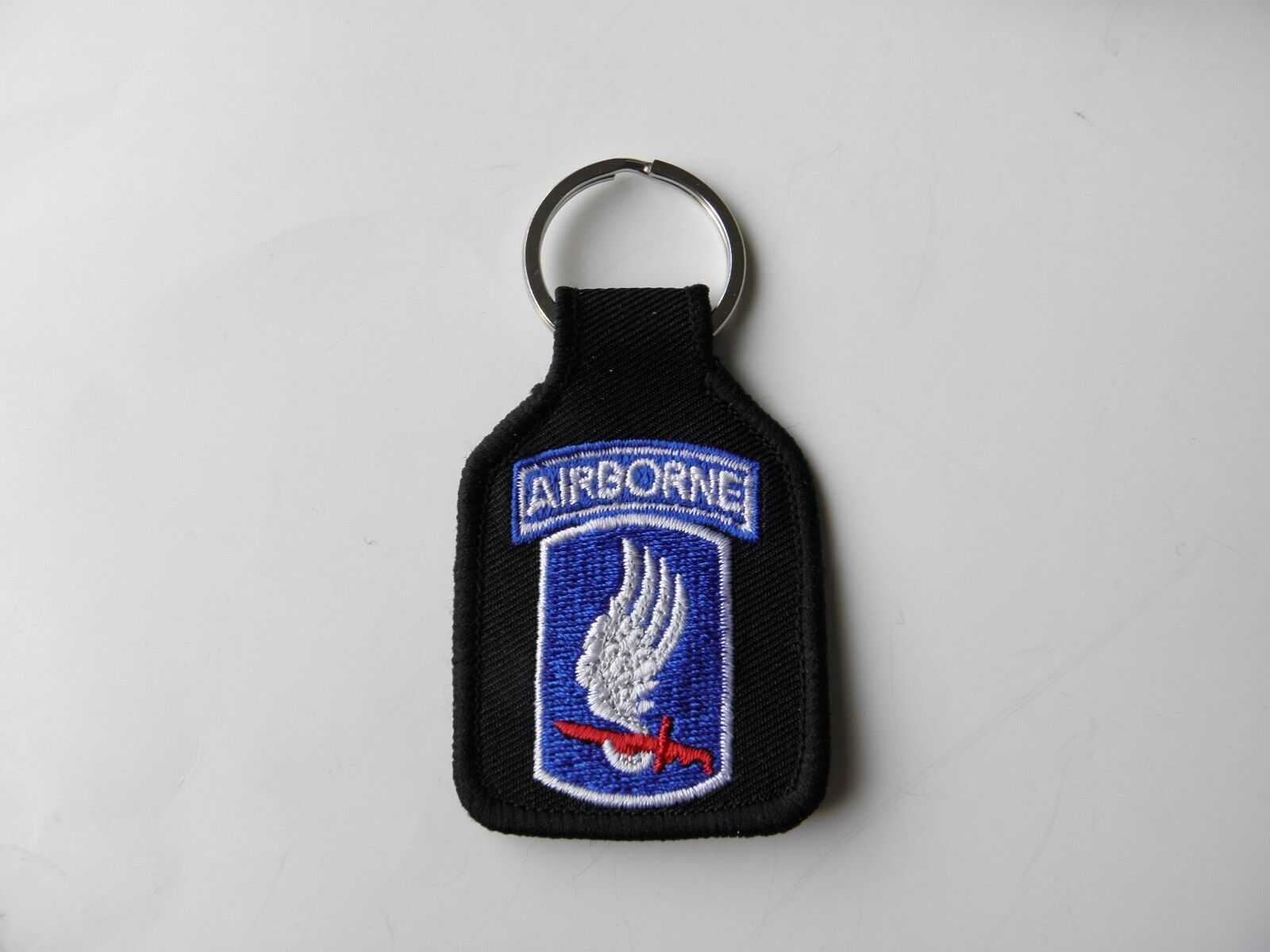 US ARMY 173RD AIRBORNE COMBAT EMBROIDERED KEY CHAIN KEY RING 1.75 x 2.75 inches - $5.64