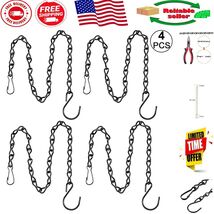 Elegant 4-Pack 19.7 Inch Black Hanging Chains – Perfect for Planters &amp; L... - $227.90 MXN