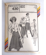 Stretch &amp; Sew #430 Uncut Sewing Pattern 1981 Gored Skirts Hip Sizes 30-46 - £7.82 GBP