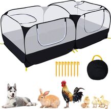 Foldable Pet Playpen with Zipper Cover - Modern Safe Space for Small Ani... - $77.17