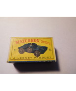 MATCHBOX LESNEY # 61 ARMY SCOUT CAR BOX ORIGINAL BOX + vehicle - $40.00