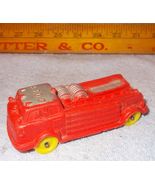 Auburn Rubber Red Fire Truck No. 614 Made in USA Ca 1950&#39;s - $8.95