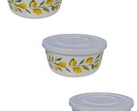 3 PACKS Of  Lemon Printed Round Heavy Plastic Storage Bowls with Lids, 5... - $19.99